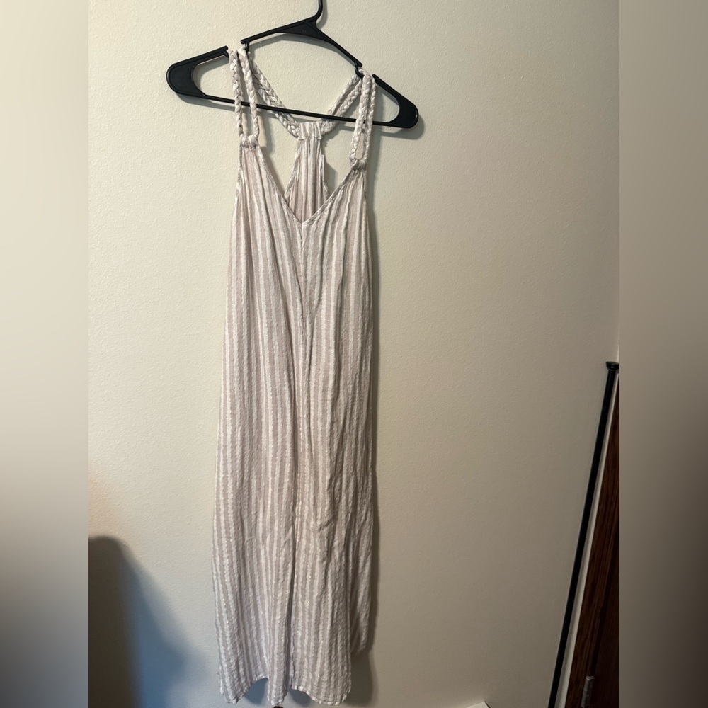 Cream Halter Neck Sleeveless Maxi Sundress